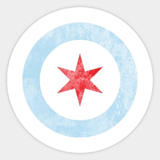 City of Chicago Flag Star Sticker